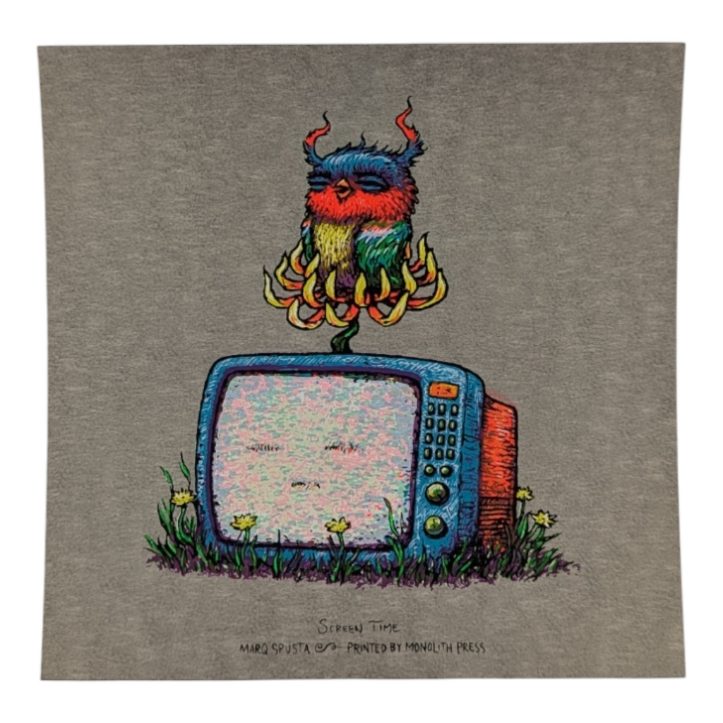 Marq Spusta "Screen Time" (Antique Smoke) Mini Print