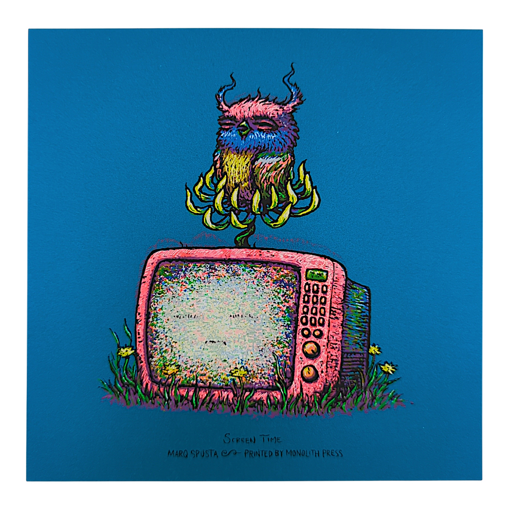 Marq Spusta "Screen Time" (Sticky Teal) Mini Print