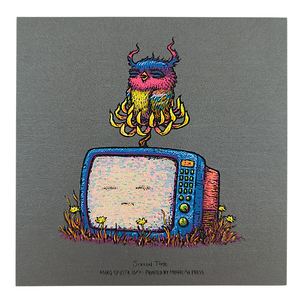 Marq Spusta "Screen Time" (Wet Cement) Mini Print