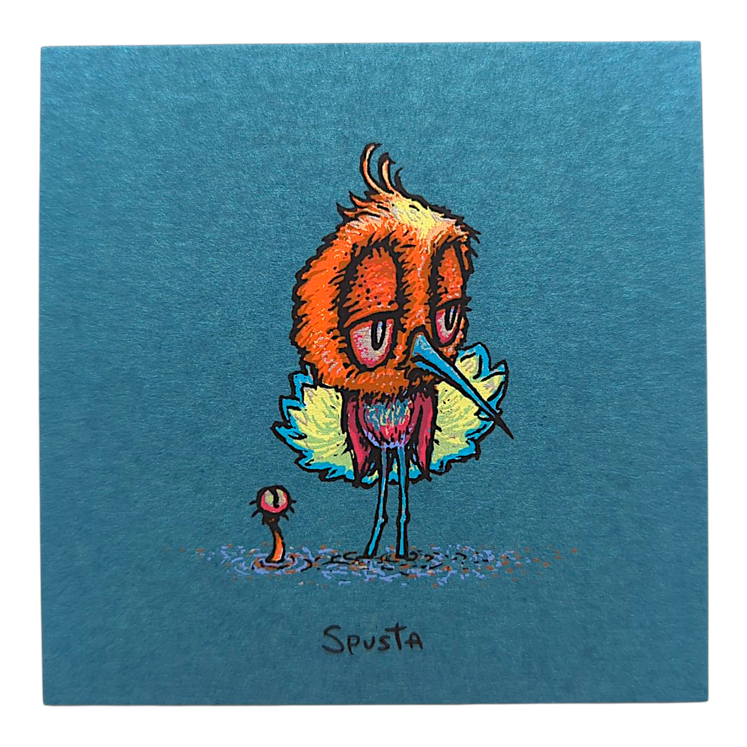 Marq Spusta Skeeter Bird (Medium Teal Shimmer) Micro Print