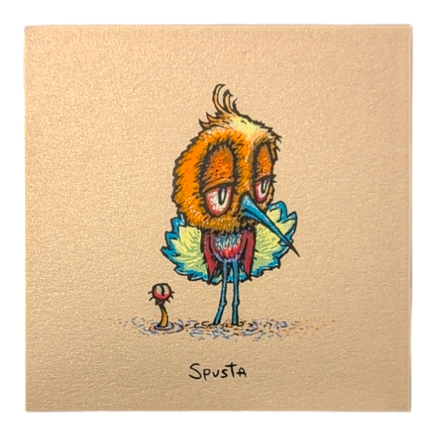 Marq Spusta Skeeter Bird (Nude Shimmer) Micro Print
