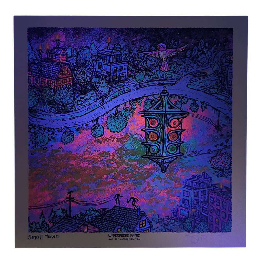 Marq Spusta "Small Town" (Gold) Mini Print