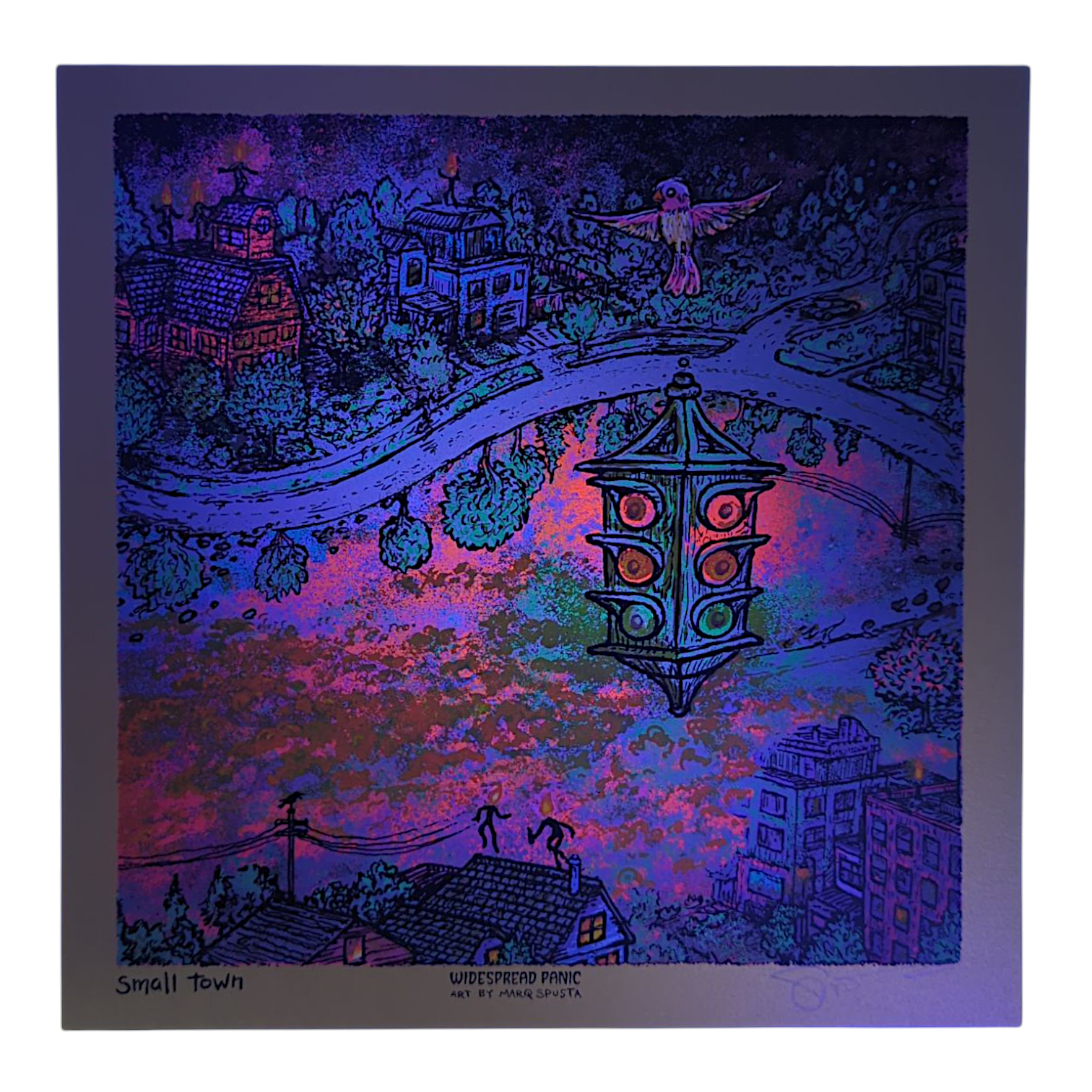 Marq Spusta "Small Town" (Gold) Mini Print