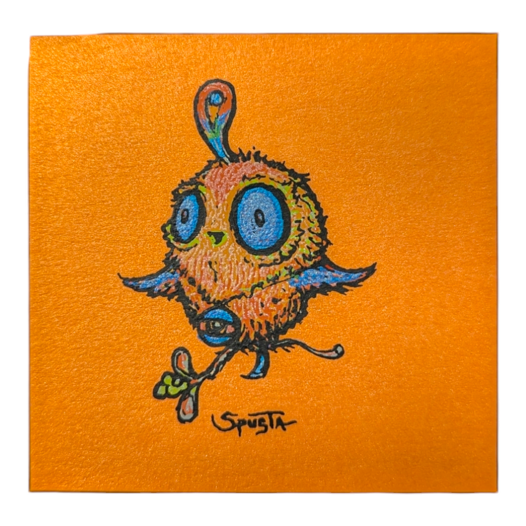 Marq Spusta Smeezy's Bird (Orange Shimmer) Micro Print