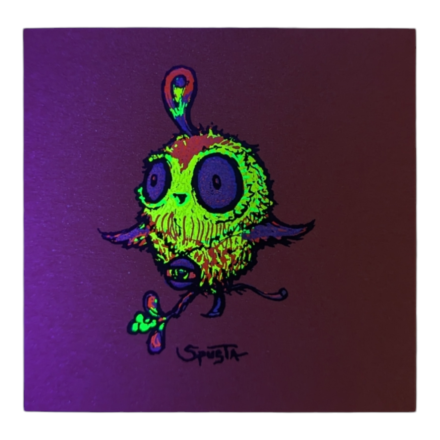Marq Spusta Smeezy's Bird (Orange Shimmer) Micro Print