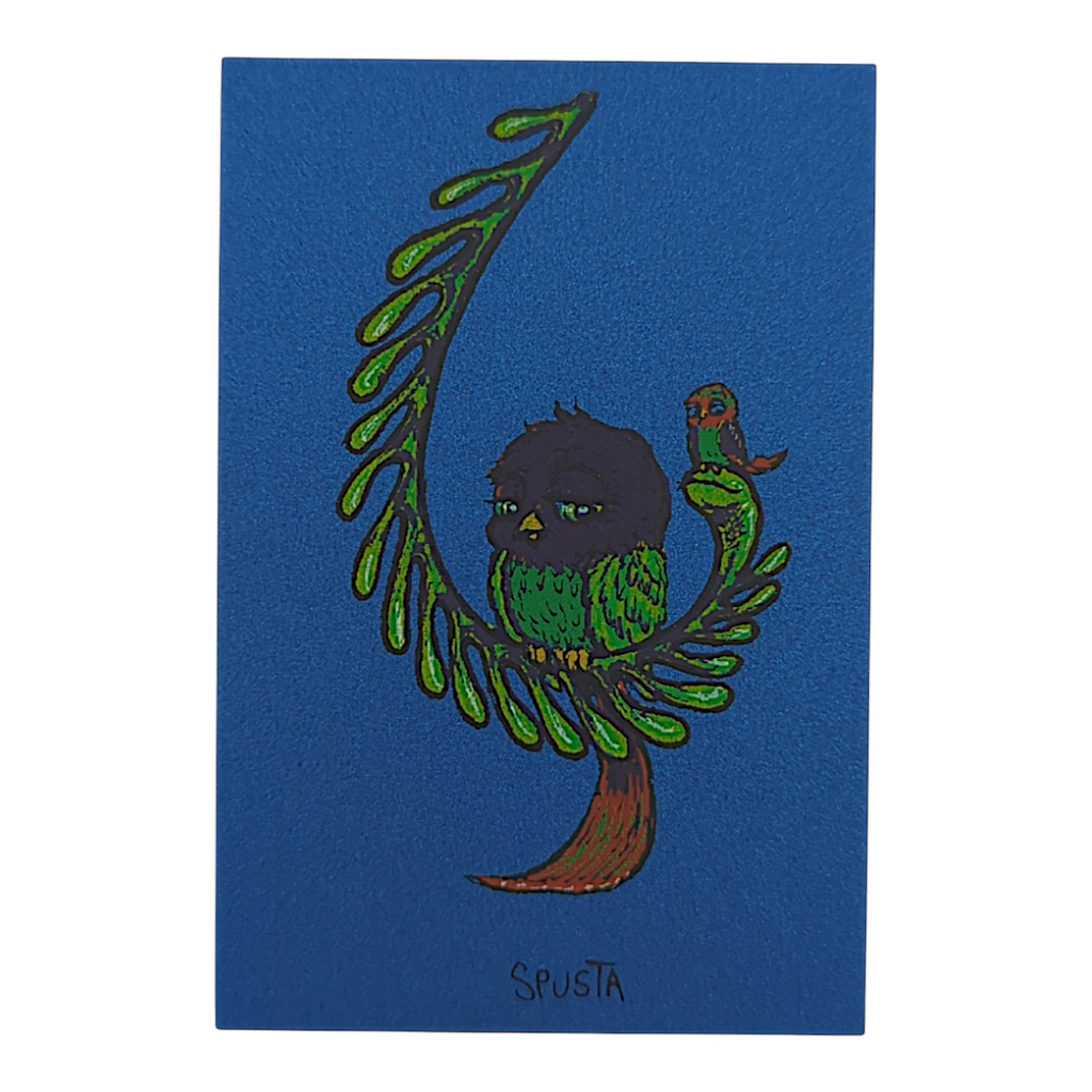 Marq Spusta Some Odd Birds (Dark Blue Shimmer) Micro Print