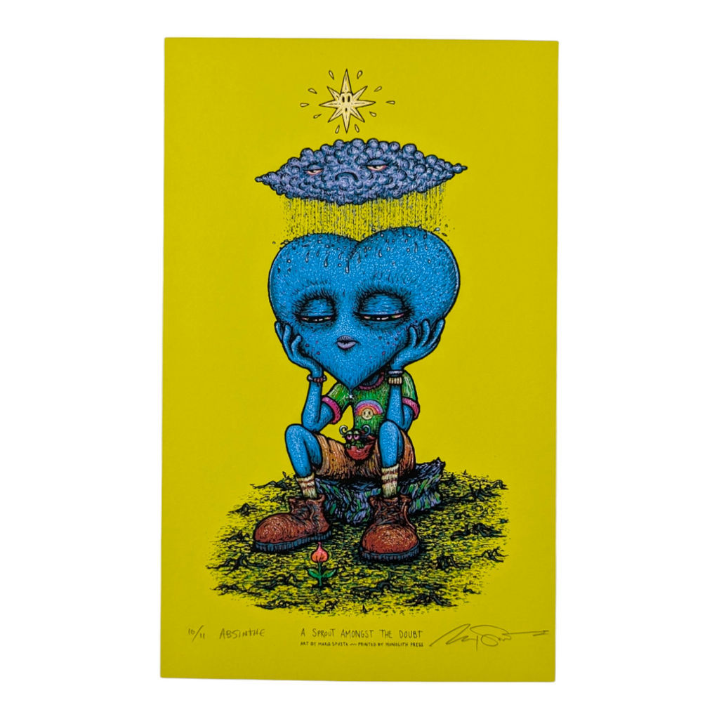 Marq Spusta "A Sprout Amongst the Doubt" (Absinthe) Print