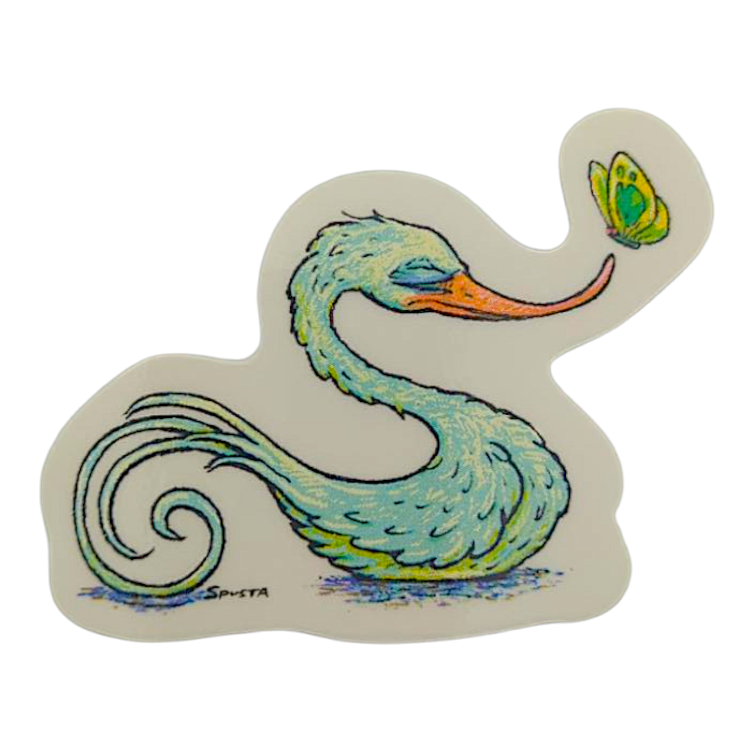 Marq Spusta Swan Bird Sticker