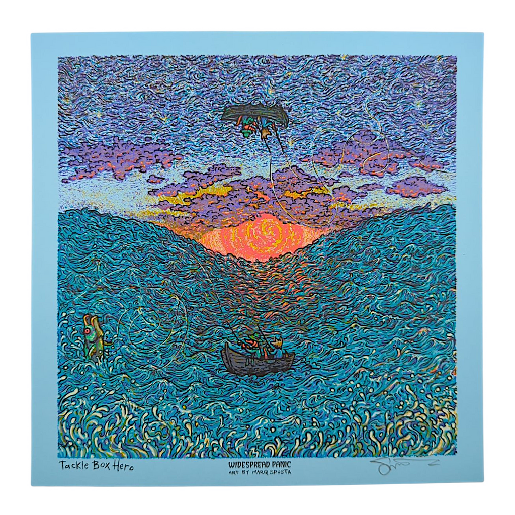 Marq Spusta "Tackle Box Hero" (Blue) Mini Print