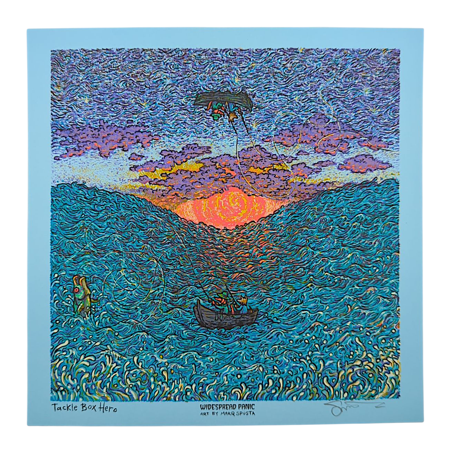 Marq Spusta "Tackle Box Hero" (Blue) Mini Print