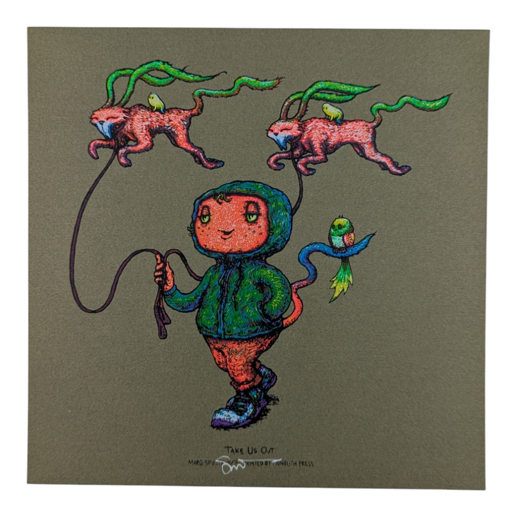 Marq Spusta "Take Us Out (Olive Shimmer)" Mini Print
