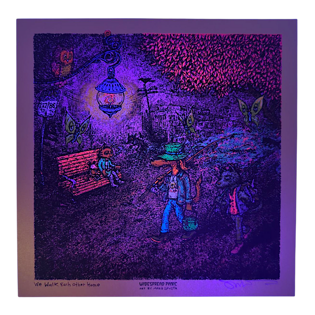 Marq Spusta "We Walk Each Other Home" (Gold) Mini Print