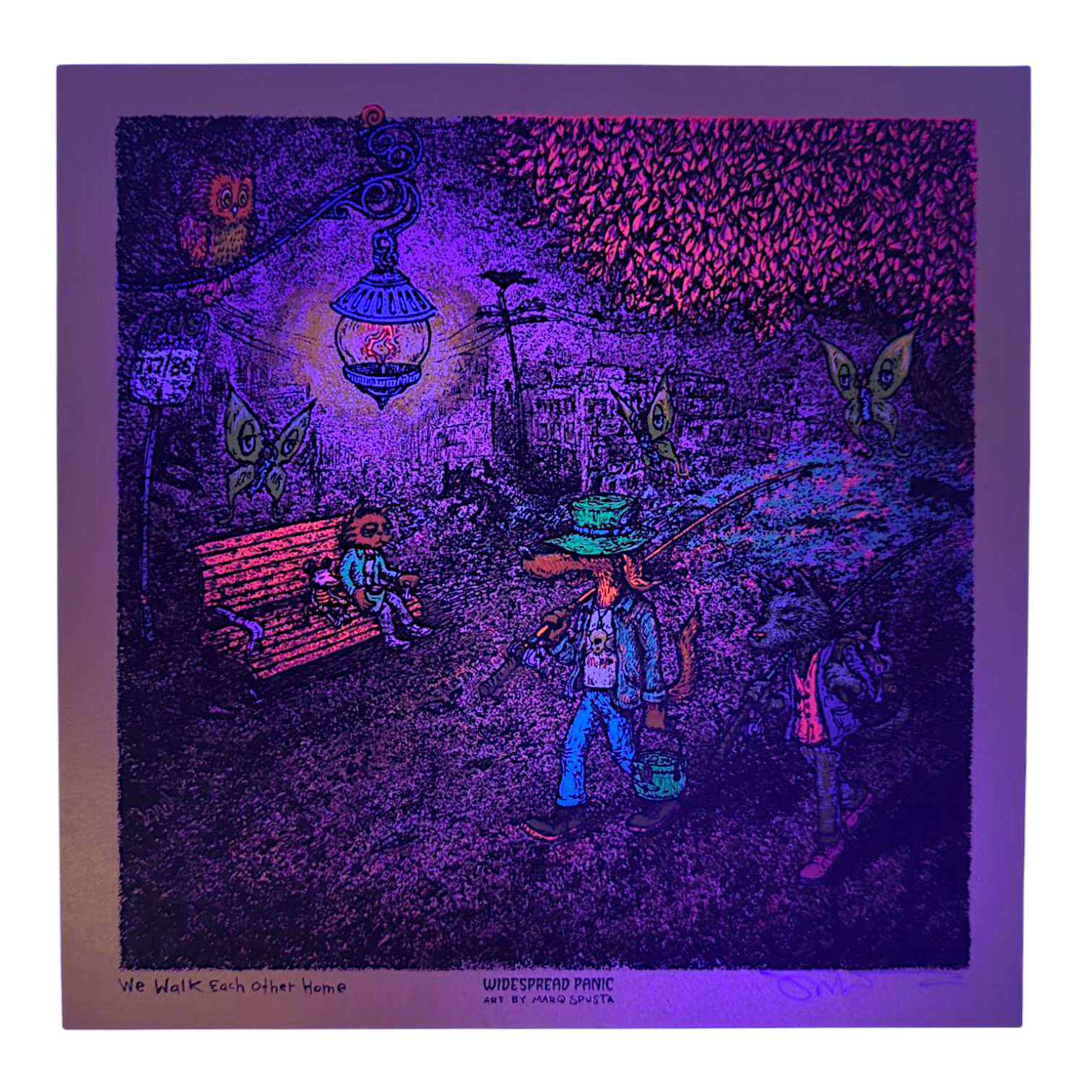 Marq Spusta "We Walk Each Other Home" (Gold) Mini Print