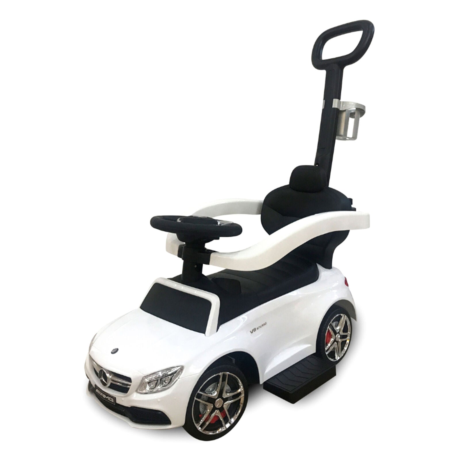 Mercedes 3 in 1 Push Car with Removable Stroller Bar - Open Box