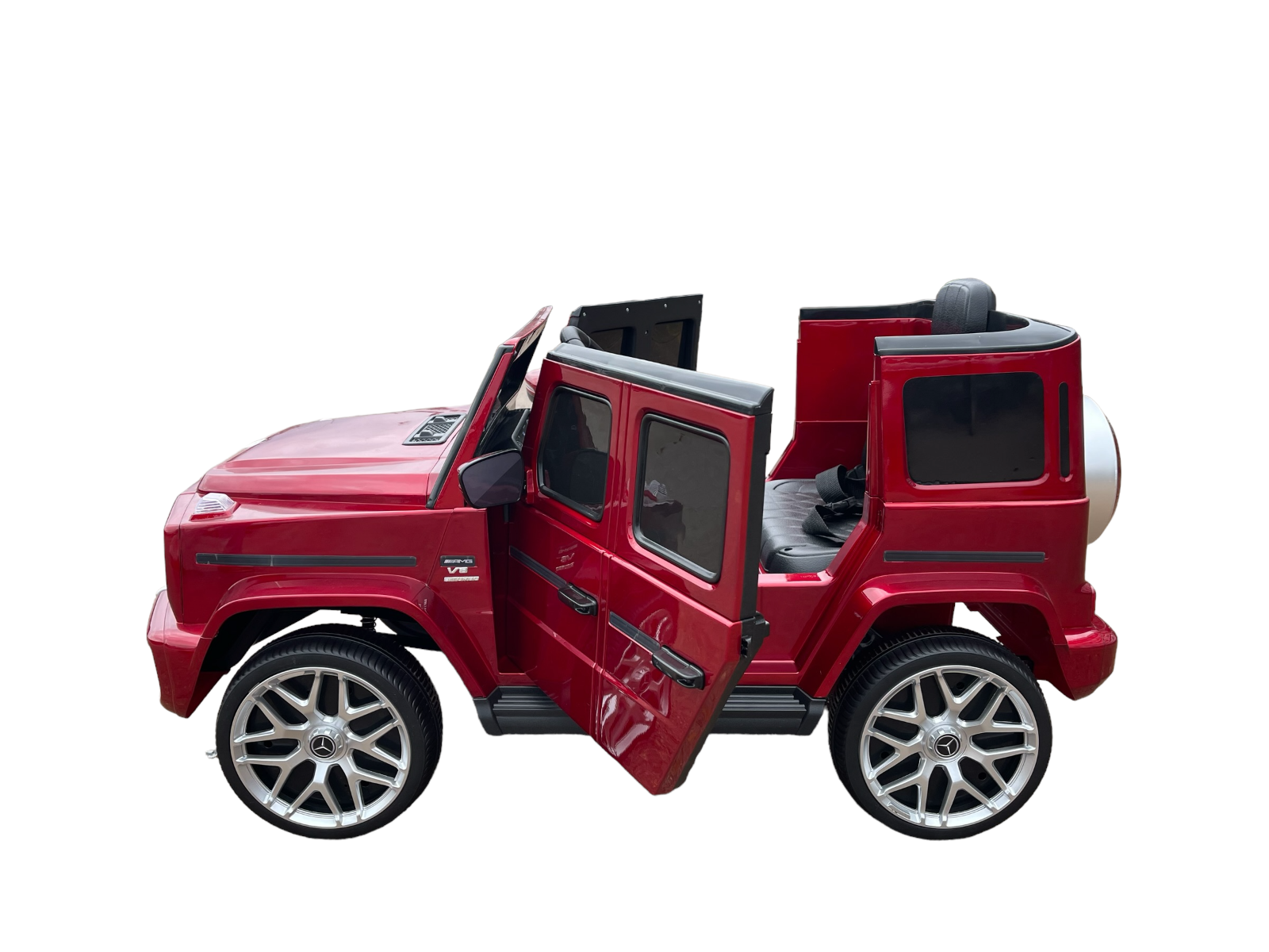 Mercedes Benz 12V Electric Kids Ride-on Car with Remote Control and MP3 Player in Burgundy, White, and Yellow