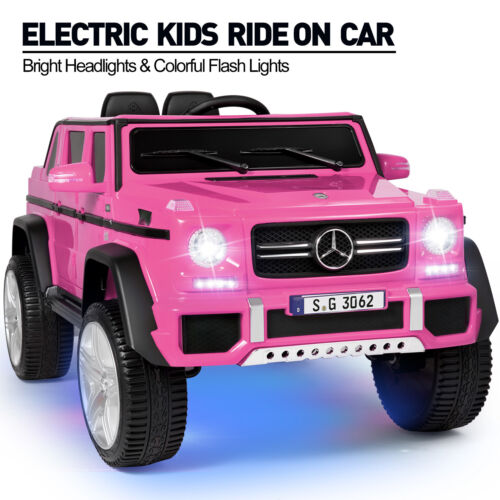 Mercedes-Benz Electric Ride On Car for Kids - 3 Speeds, LED Lights, Bluetooth, and Remote Control