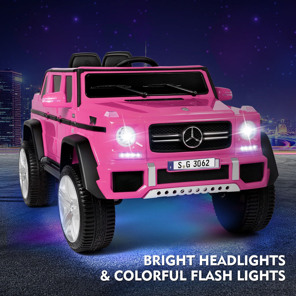 Mercedes-Benz Electric Ride On Car for Kids - 3 Speeds, LED Lights, Bluetooth, and Remote Control