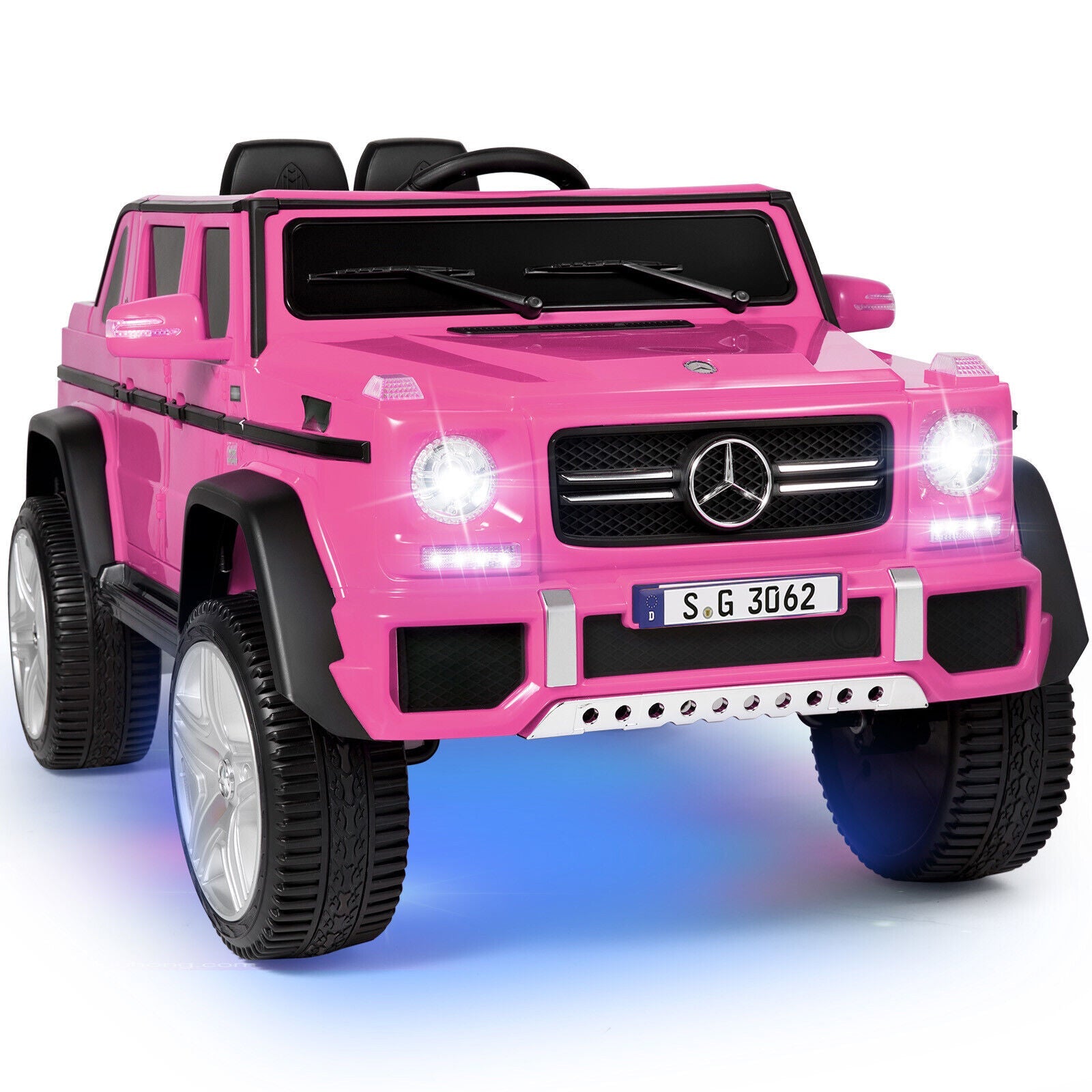 Mercedes-Benz Electric Ride On Car for Kids - 3 Speeds, LED Lights, Bluetooth, and Remote Control