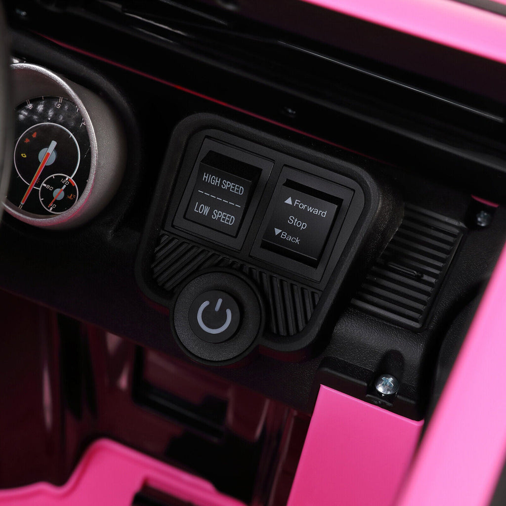 Mercedes-Benz Electric Ride-On Car for Kids with 3 Speeds, LED Lights, and RC Control - Pink