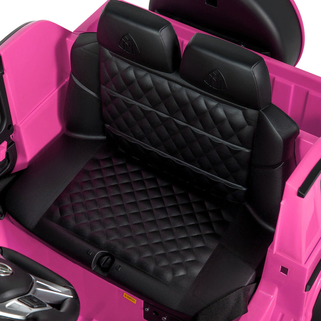 Mercedes-Benz Electric Ride-On Car for Kids with 3 Speeds, LED Lights, and RC Control - Pink