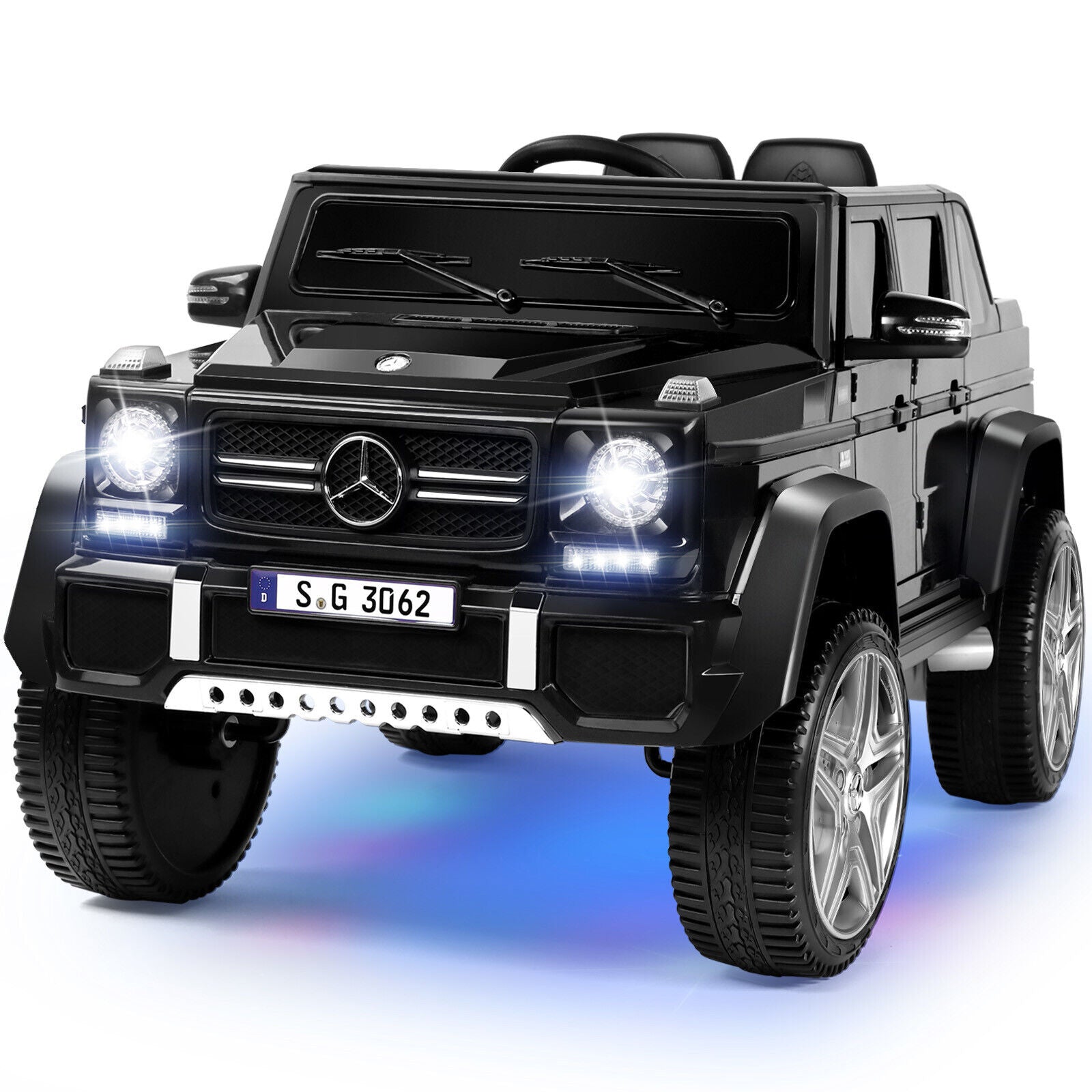 Mercedes-Benz Electric Ride-On Car for Kids with Lights, Music, and Remote Control - 12V