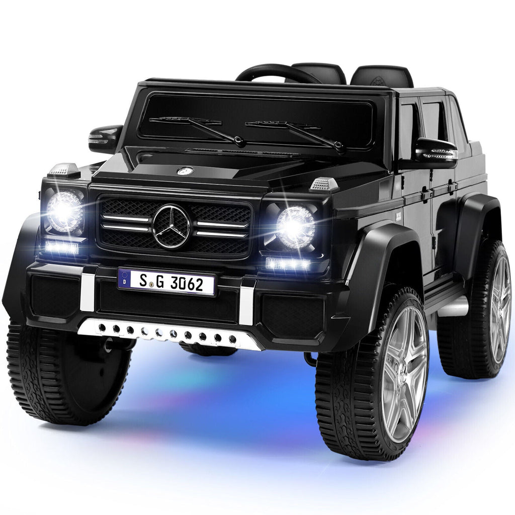 Mercedes-Benz Electric Ride-On Car for Kids with 3 Speeds, LED Lights, and Remote Control - Black