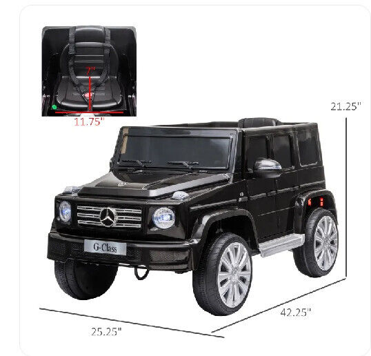 Mercedes Benz G500 12V Battery Kids Ride On Toy with Remote Control, Lights, and Suspension