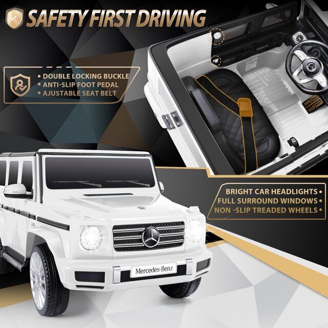 12V Licensed Mercedes-Benz G500 Electric Ride-On Car for Kids with Remote Control