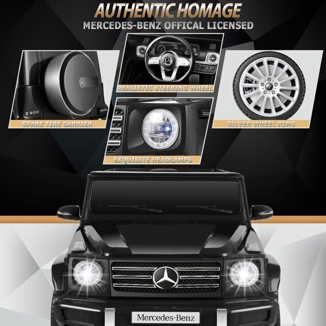 Mercedes-Benz G500 4WD Kids Ride-On Car with Remote Control - Officially Licensed 12V Model