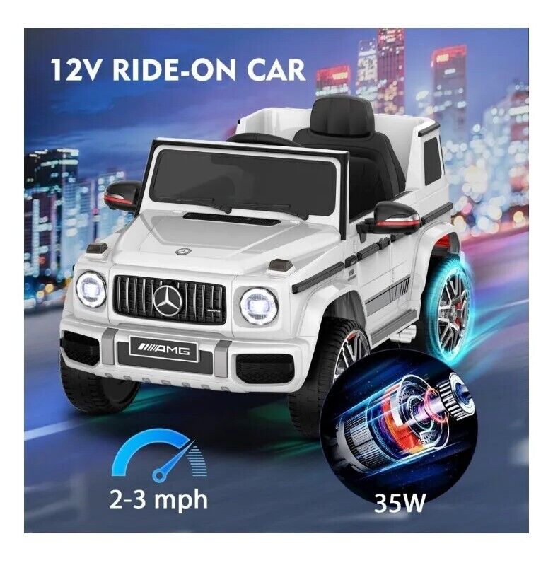 Mercedes-Benz G63 Licensed Ride-On Car with Remote Control and LED Headlights - 12V Power for Endless Fun!