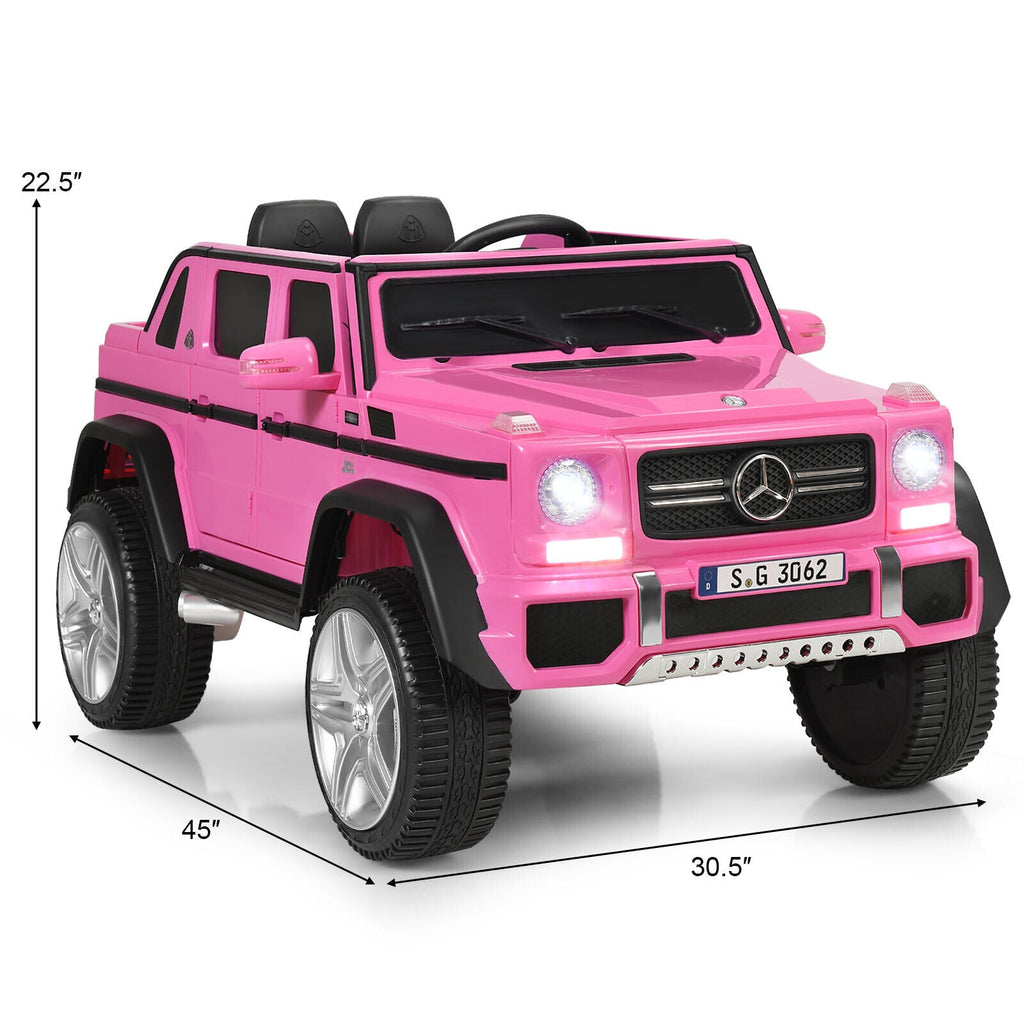 Mercedes-Benz Licensed 12V Pink Ride On Car for Kids with RC Control and Trunk