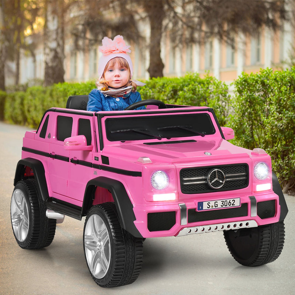 Mercedes-Benz Licensed 12V Pink Ride On Car for Kids with RC Control and Trunk