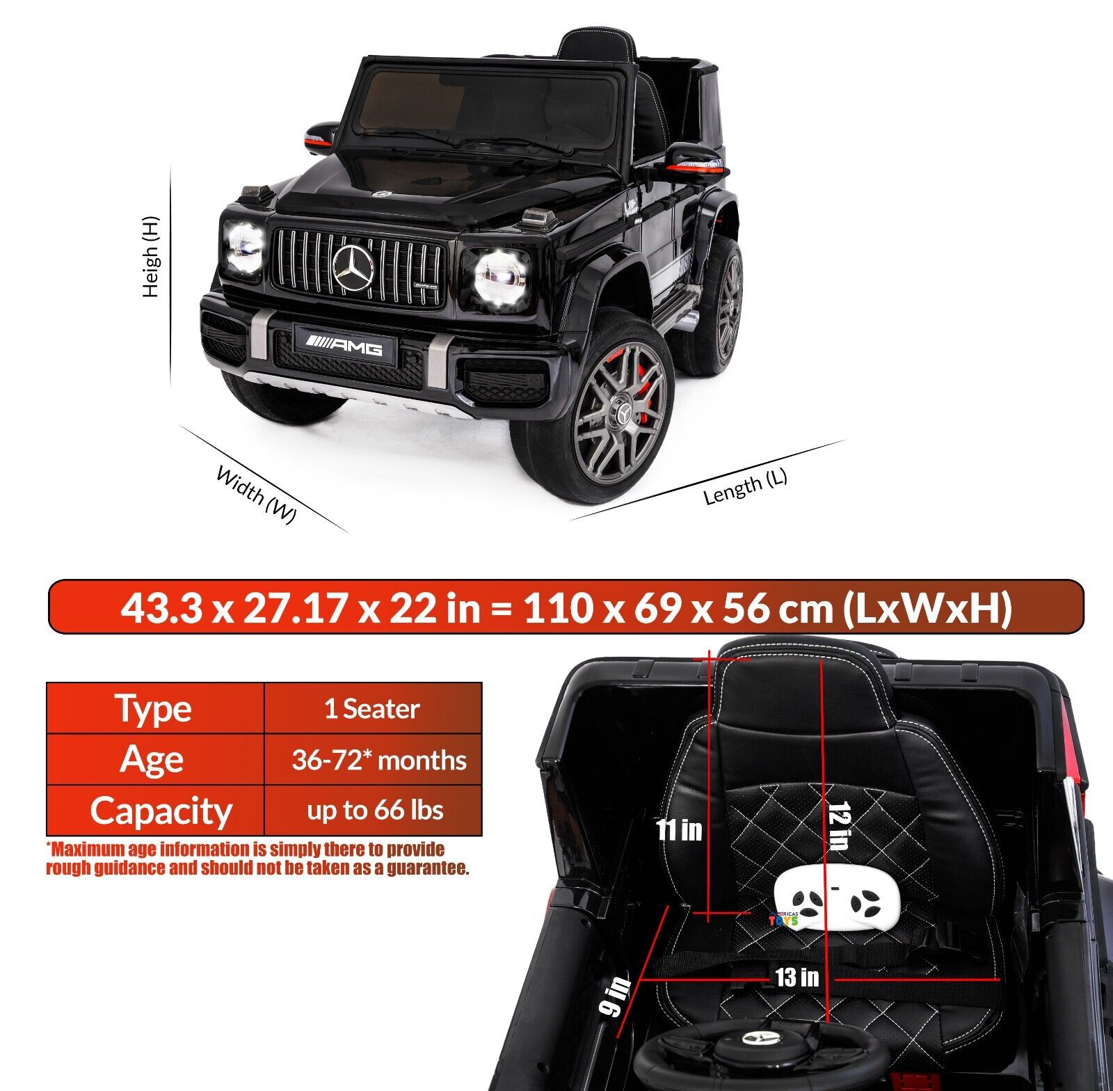 Mercedes-Benz Licensed 12V Ride-On Truck for Kids with Remote Control - Available in Multiple Colors