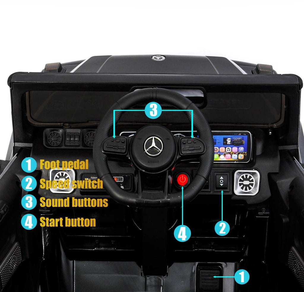 Mercedes-Benz Licensed 12V Ride-On Truck for Kids with Remote Control - Available in Multiple Colors