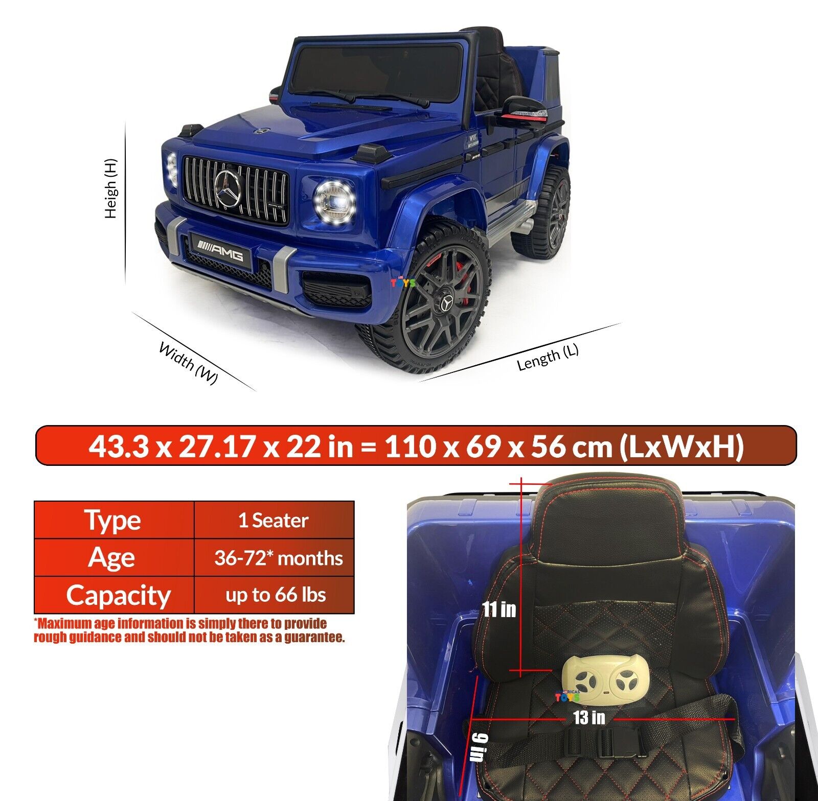 Mercedes-Benz Licensed 12V Ride-On Truck for Kids with Remote Control - Available in Multiple Colors