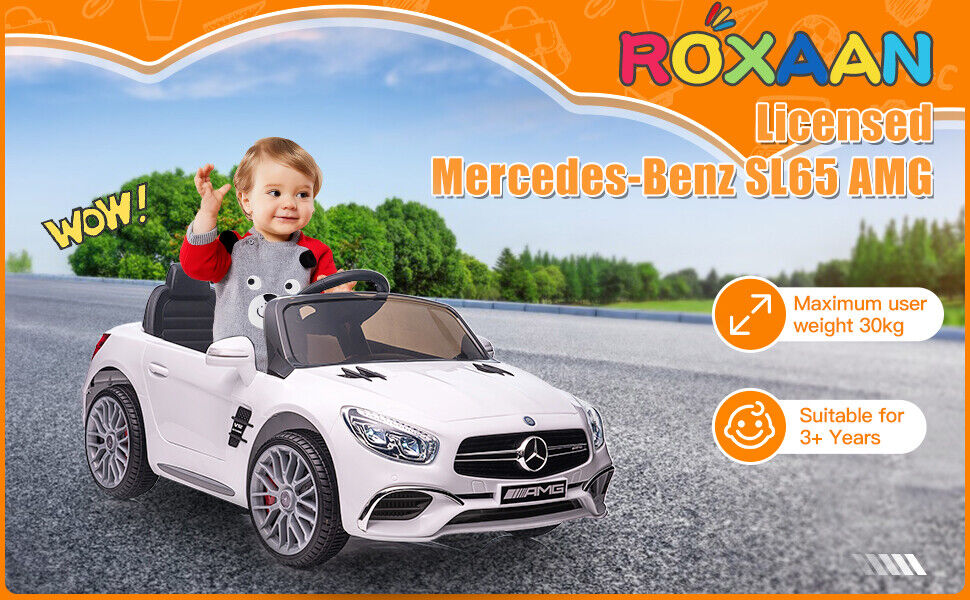 Mercedes-Benz Licensed Electric Kids Ride-On Car - 12V Battery Powered Vehicle