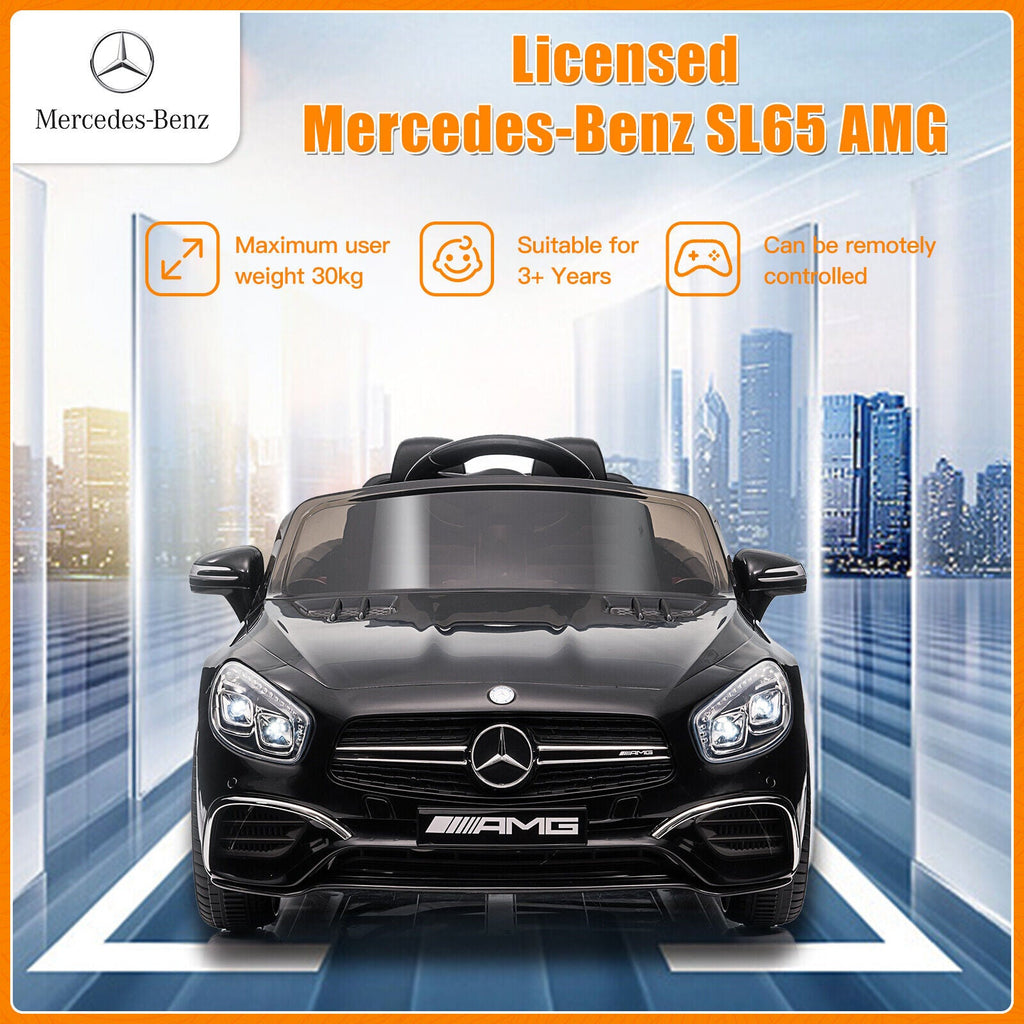 Mercedes-Benz Licensed Electric Ride-On Car for Kids with Remote Control and 2 Speed Options