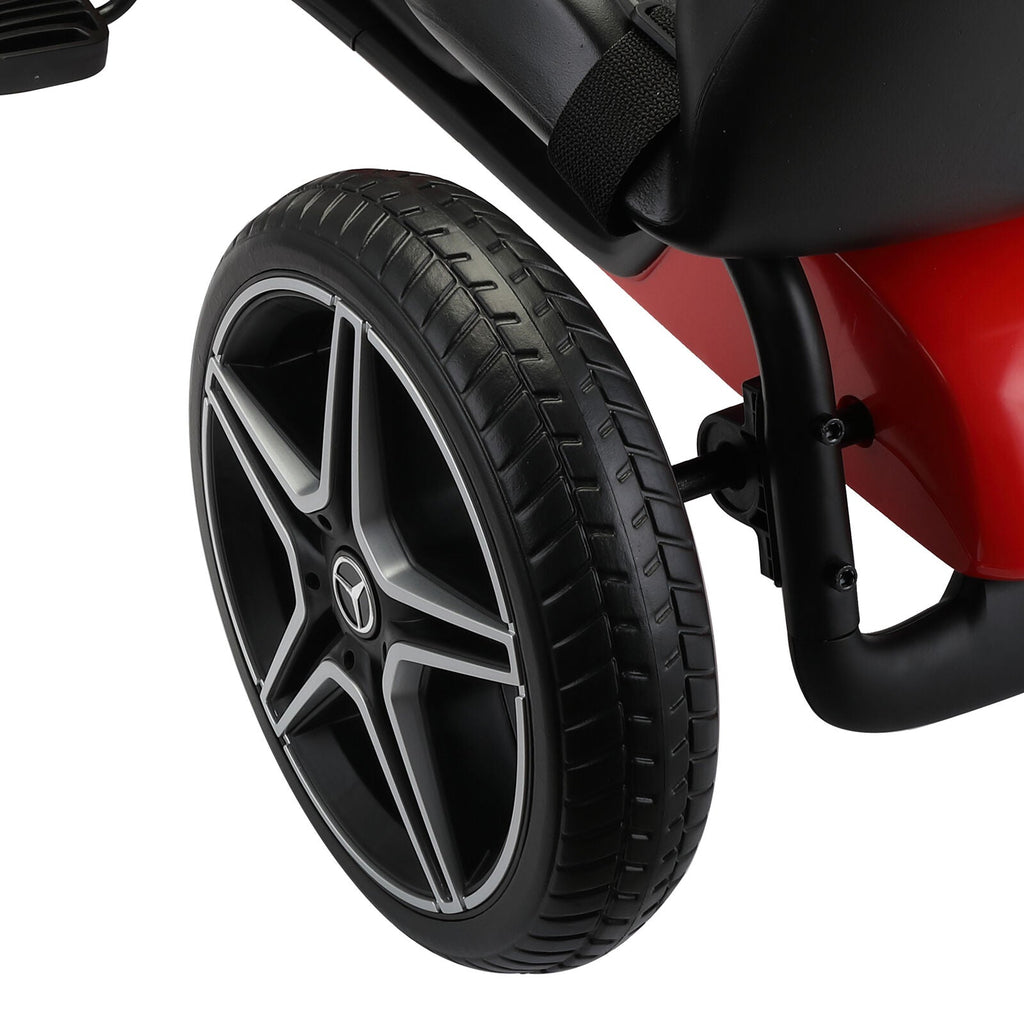 Mercedes Benz Licensed Go Kart for Kids with Horn and Music - Red, Ages 3+