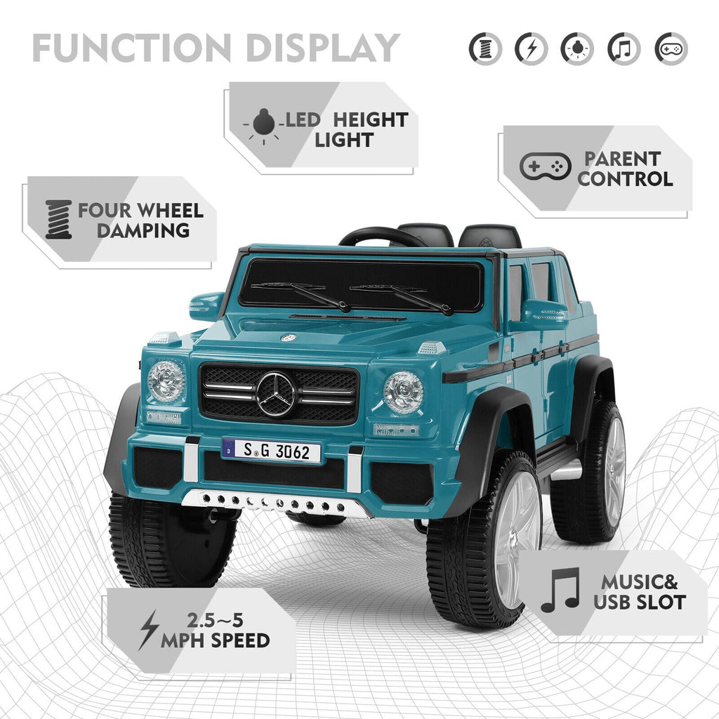 12V Electric Mercedes-Benz Kids Ride On Car with Remote Control, Lights, and Music