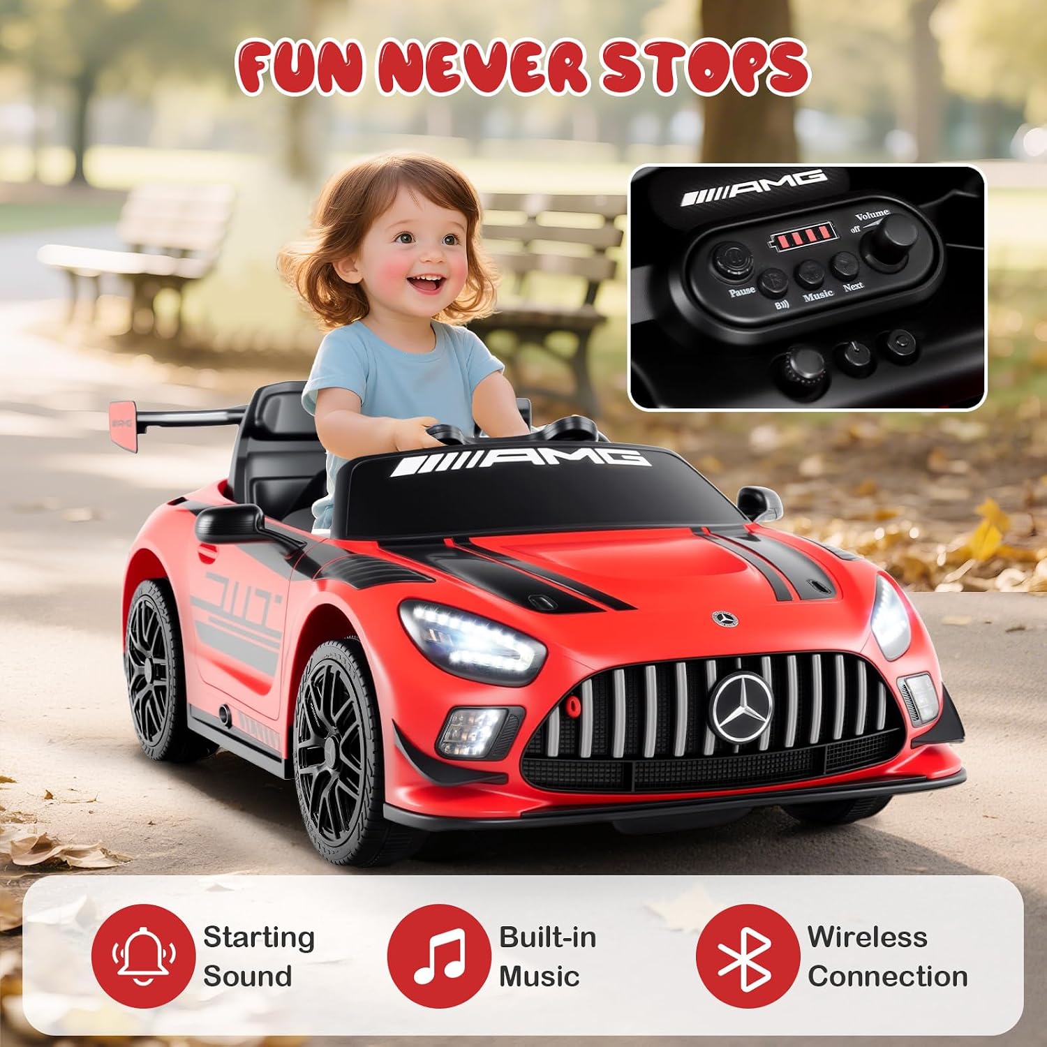 12V Mercedes Benz Electric Car for Kids with 2.4G Remote Control