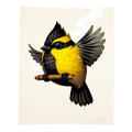 Mike Mitchell "Himalayan Black-lored Tit Companion (Blunt)" Print