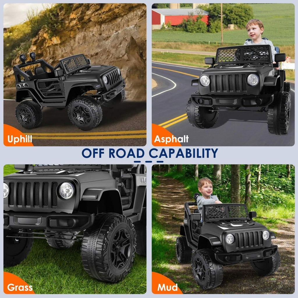 12V/24V Battery-Powered Jeep Ride-On Car with Music and Fashion Design for Kids