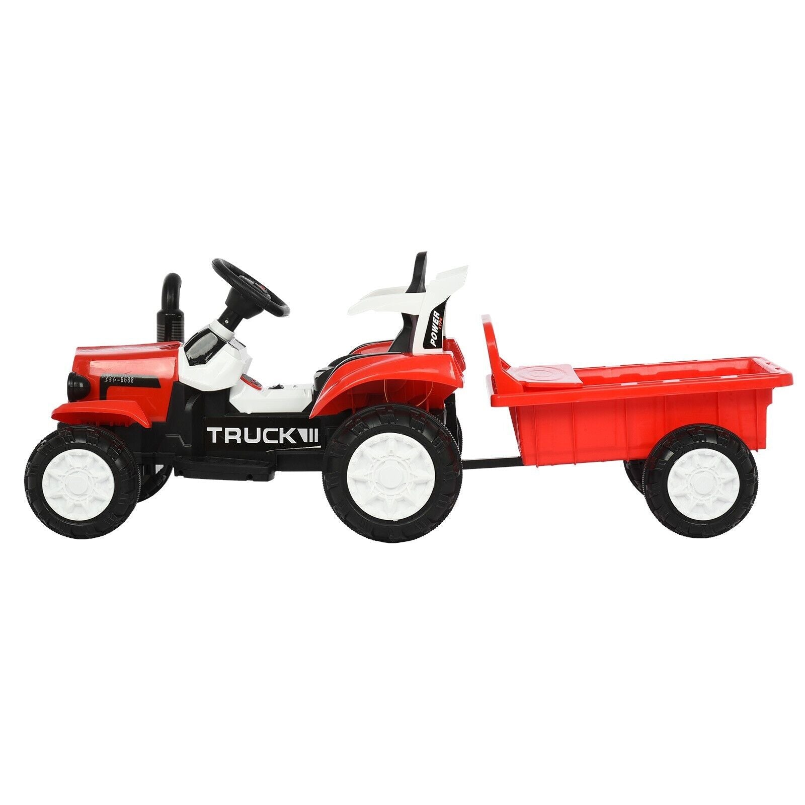 Musical Electric Tractor with Detachable Trailer - Perfect Gift for Kids with Lights and Sounds