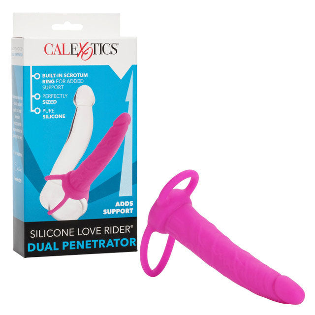 Silicone Love Rider Dual Stimulator - Pink
