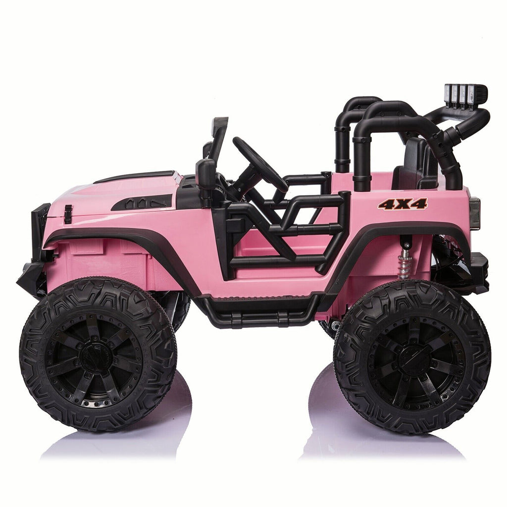 24V Electric Ride On Jeep Toy Car with USB, Bluetooth, and Remote Control for Kids