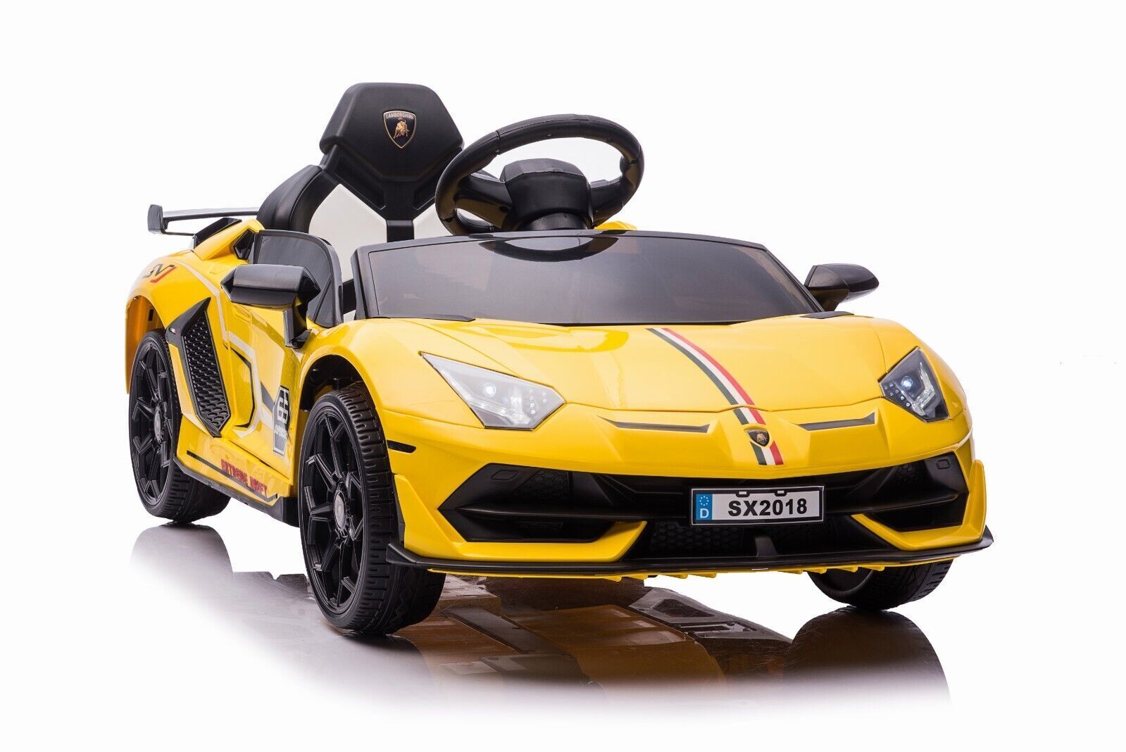 12V Lamborghini Electric Ride On Car for Kids with Remote Control and MP3 Player - Suitable for Boys and Girls