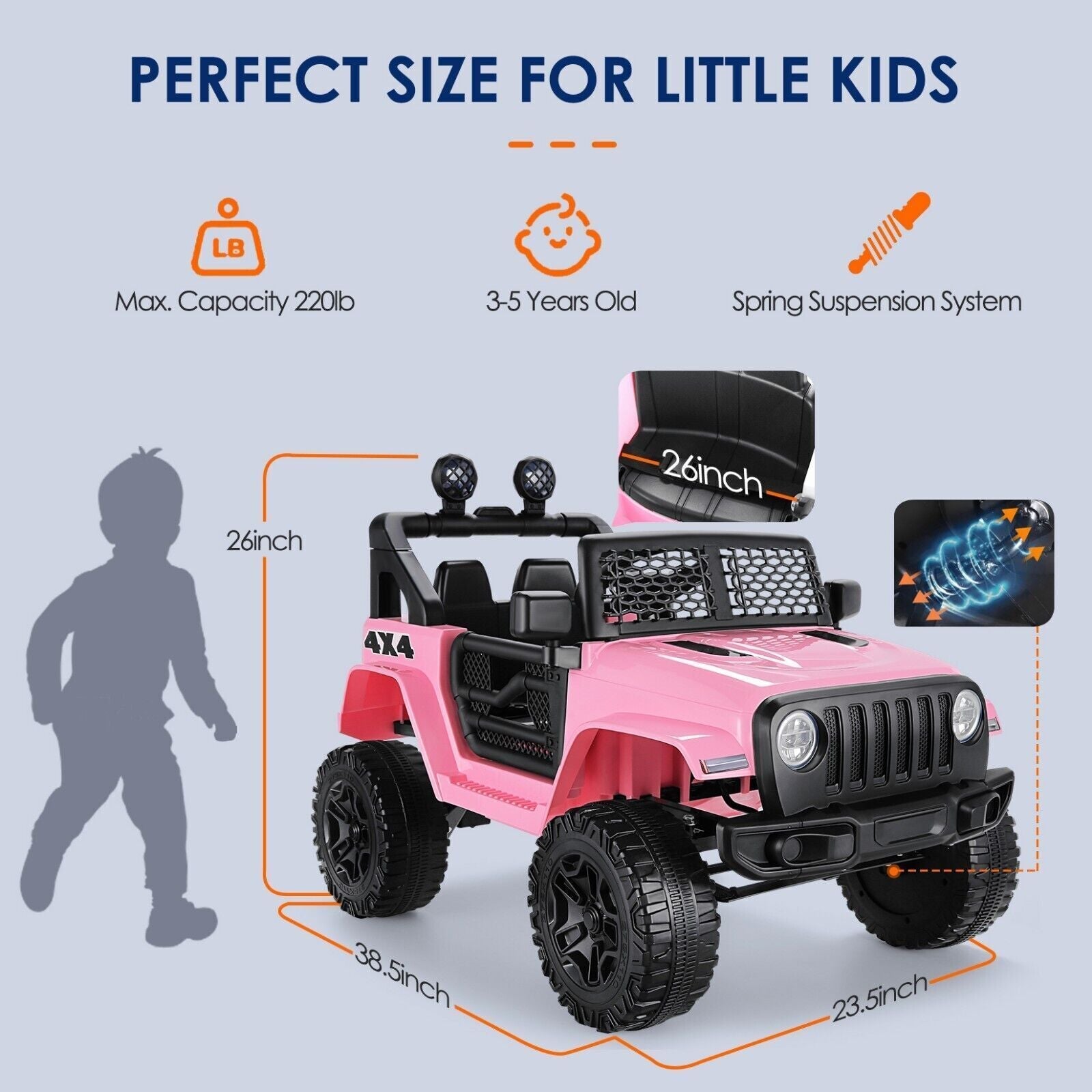 New Release: 2-Seater 24V/12V Kids Ride On Car with Bluetooth, 2x200W Electric Vehicle Truck and 14 Exciting Features!