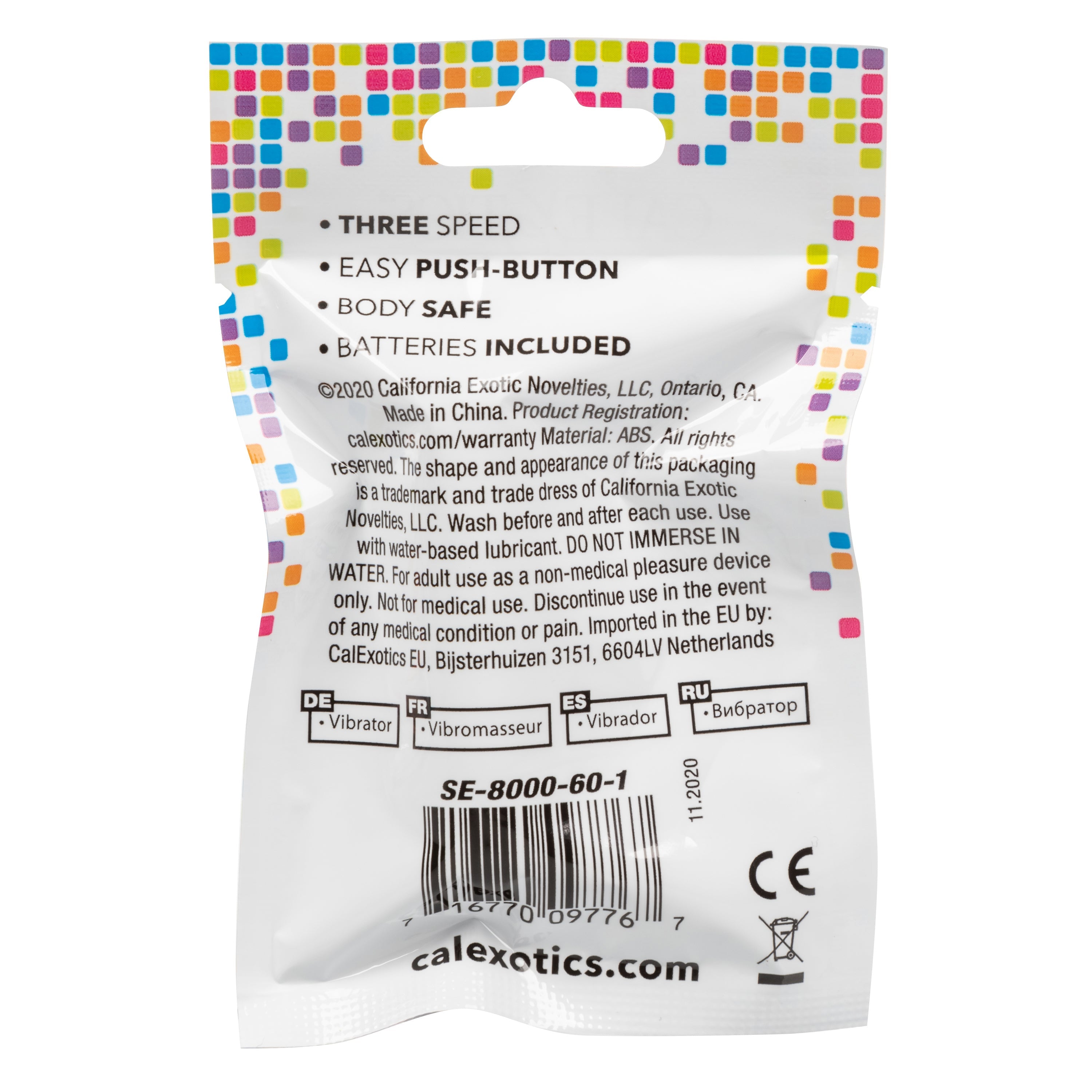 Foil Pack 3-Speed Bullet Massager - Purple