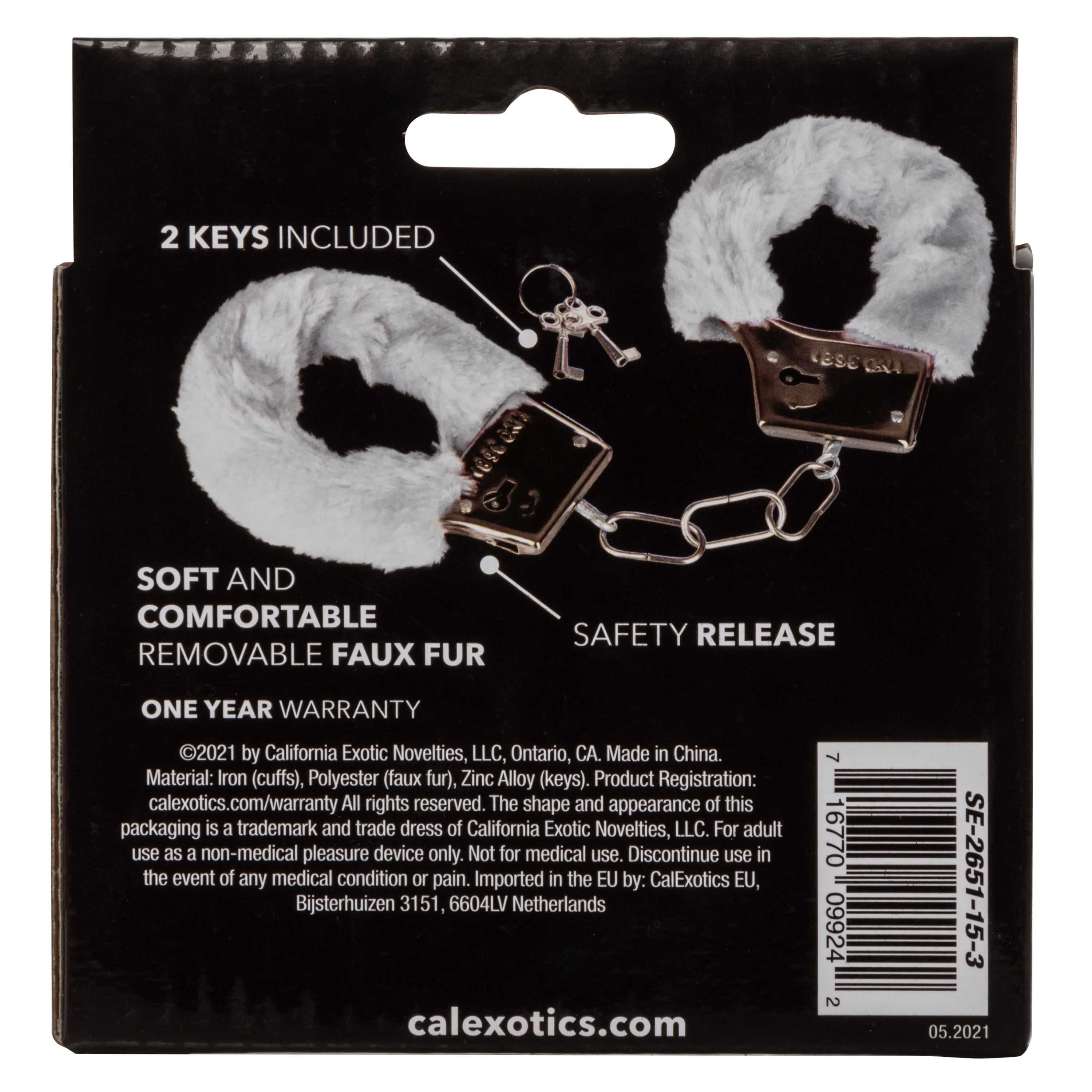 Playful White Furry Cuffs