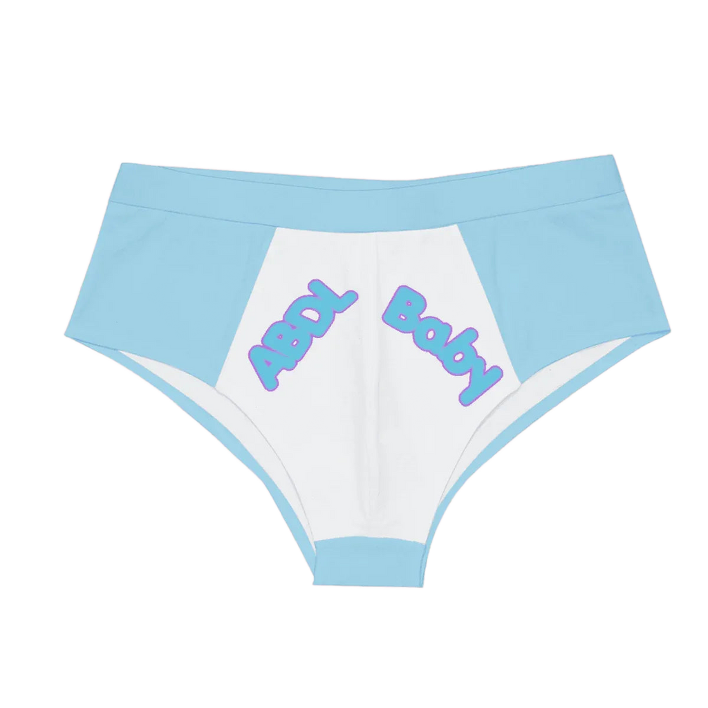 ABDL Baby Blue White Briefs